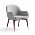 Fabric accent chair with wooden legs in light gray 70 x 70 x 80cm