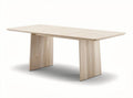 Wooden dining table for indoor use 200 x 100 x 75cm natural finish