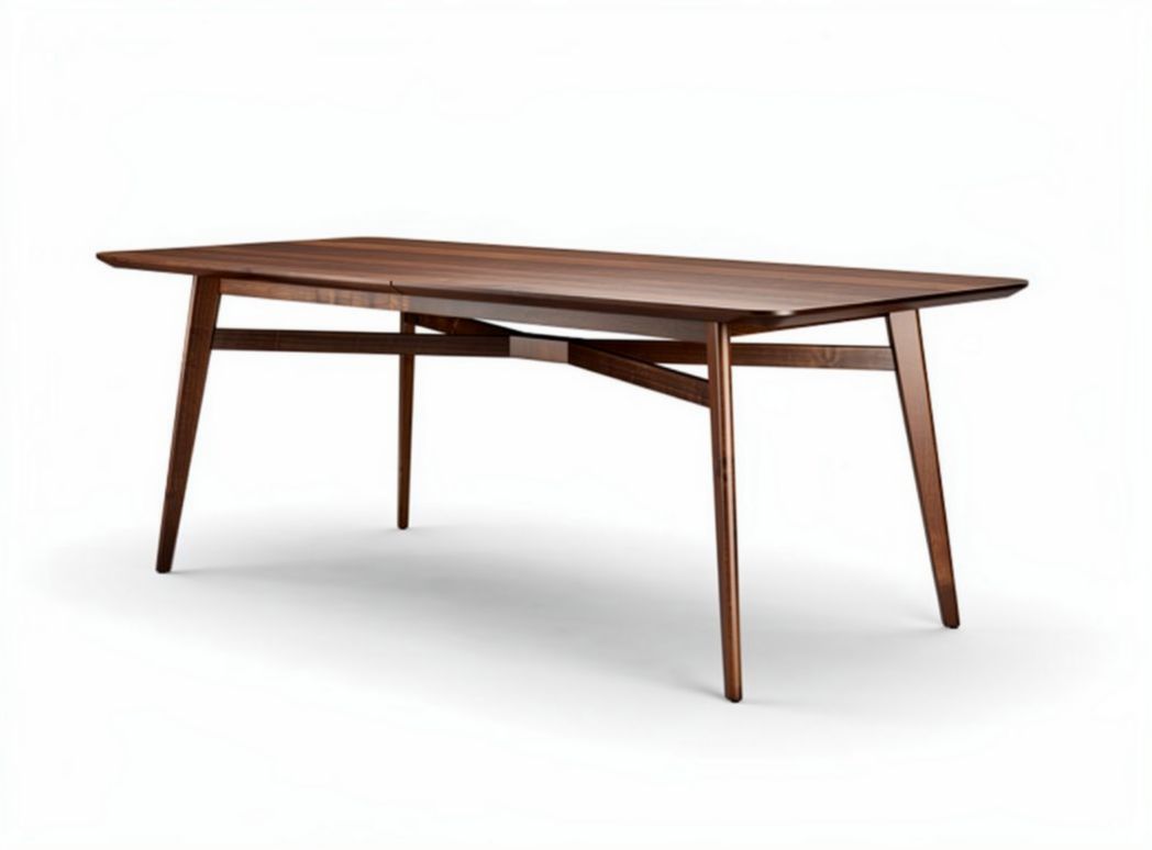 Walnut dining table with modern design dimensions 150 x 80 x 75cm