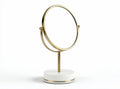 Gold and white vanity mirror with adjustable tilt design 20 x 20 x 35cm